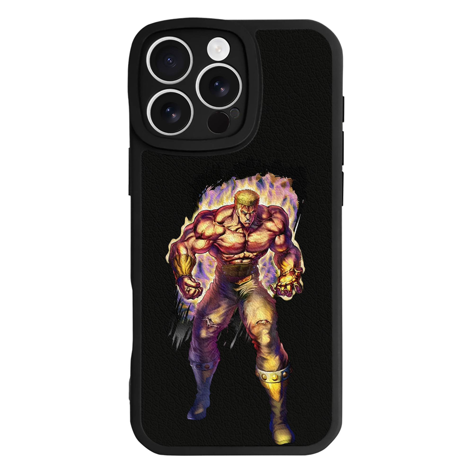 （画像用） 北斗の拳 Fist of the North Star 【iPhone 16シリーズ対応】シリコンスマホケース（レザー調） 材質：シリコン
